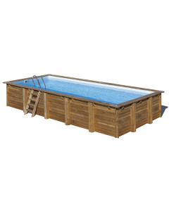 Piscina De Madera Gre Sumbay Braga Rectangular 
