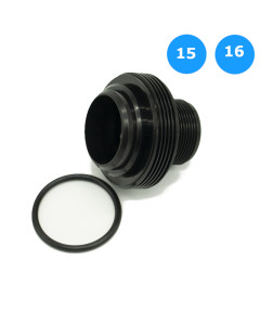 Pasamuros 50 mm + junta tórica filtro piscina QP 01012014