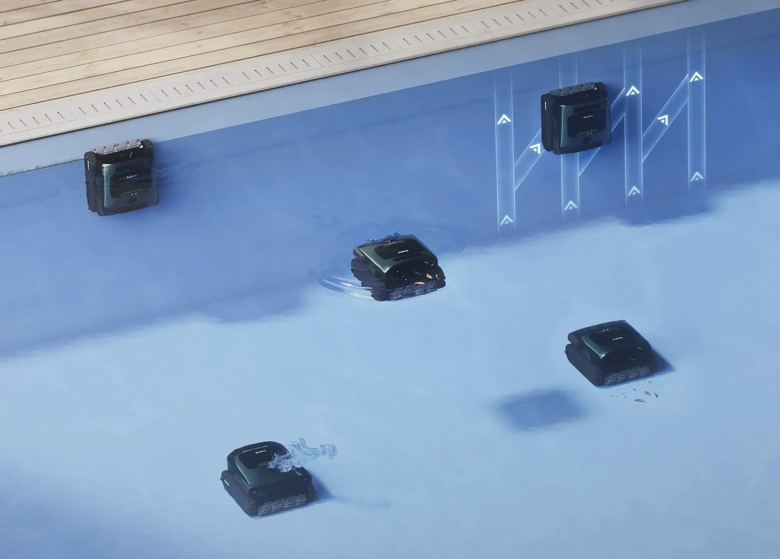 Limpieza Total de la Piscina con AquaSense 2 Pro el robot sin cables 5 en 1