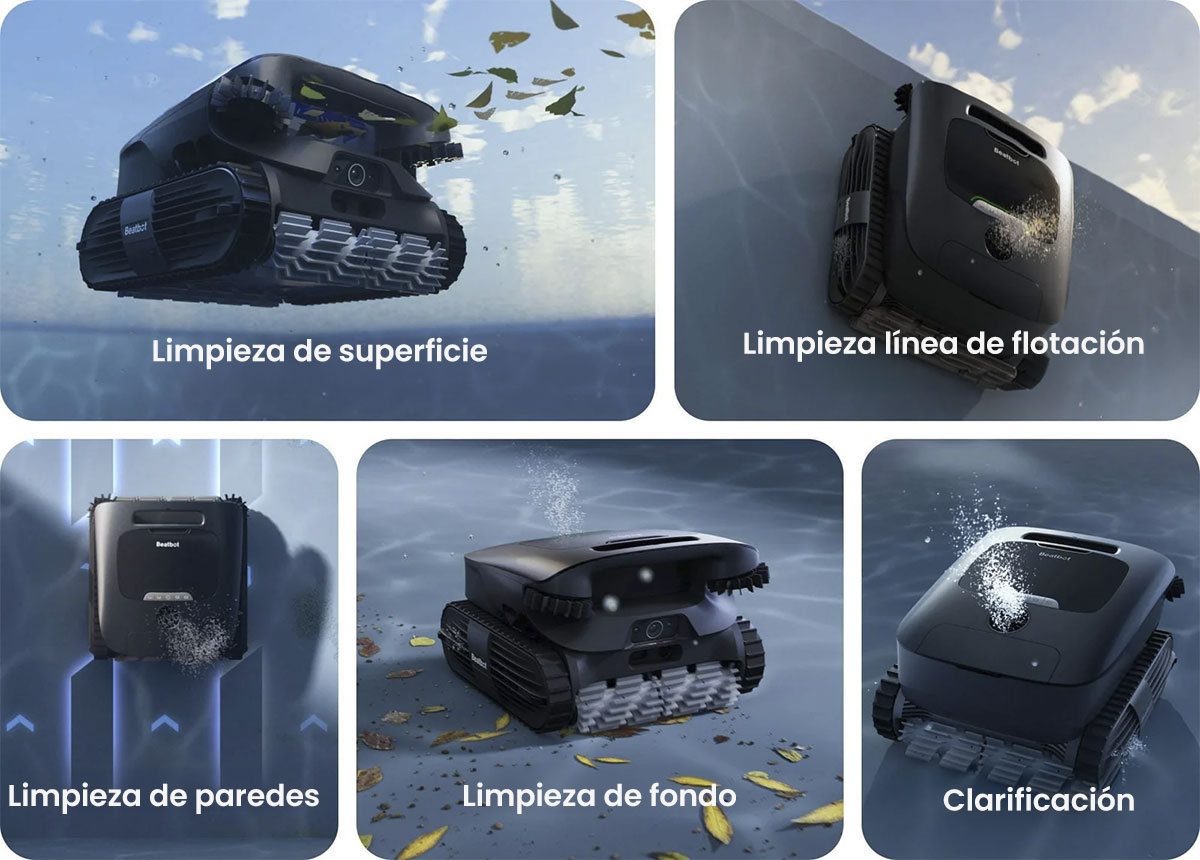 Limpiafondos Sin Cables 5 en 1