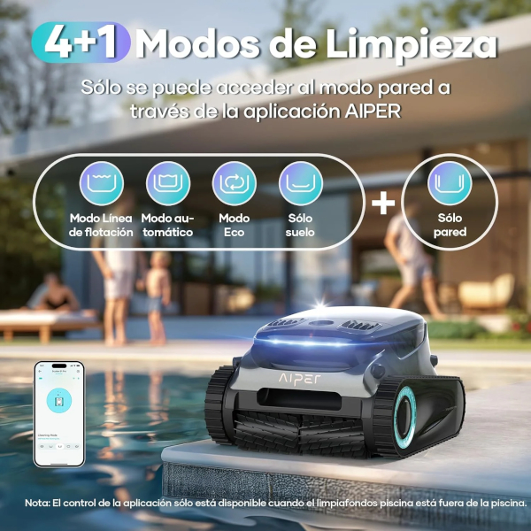modos de limpieza Aiper Scuba S1 Pro limpiafondos